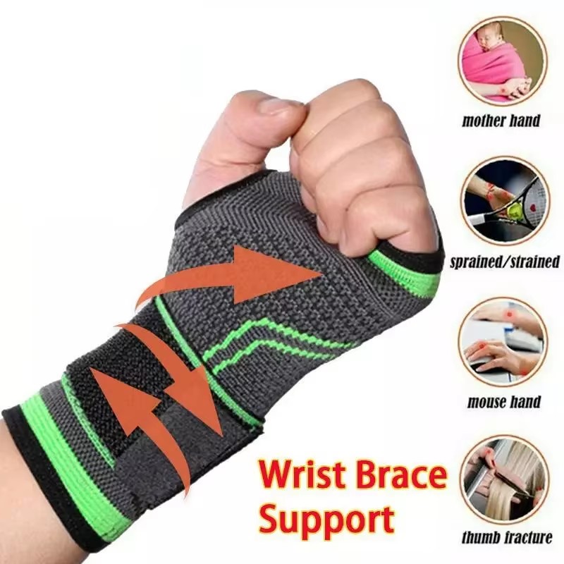 Gym Fitness Gloves Wrist Support Sports Wristband Therapy Protector Fingerless Safety Body Building Entertainment（Attention: The product is sold as a single item, not a pair）