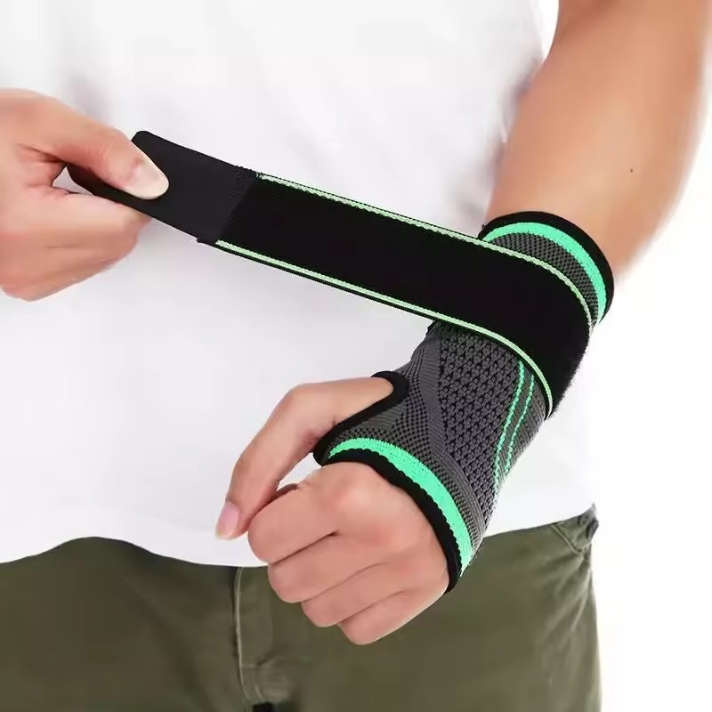 Gym Fitness Gloves Wrist Support Sports Wristband Therapy Protector Fingerless Safety Body Building Entertainment（Attention: The product is sold as a single item, not a pair）