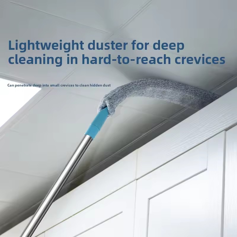 Under-bed dust removal duster for home use, extendable and long-handled dust cleaner, hair-absorbing dust removal cleaning tool