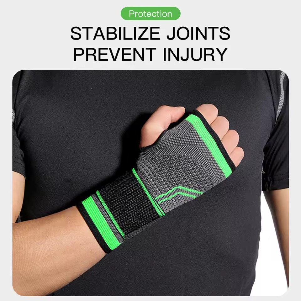 Gym Fitness Gloves Wrist Support Sports Wristband Therapy Protector Fingerless Safety Body Building Entertainment（Attention: The product is sold as a single item, not a pair）