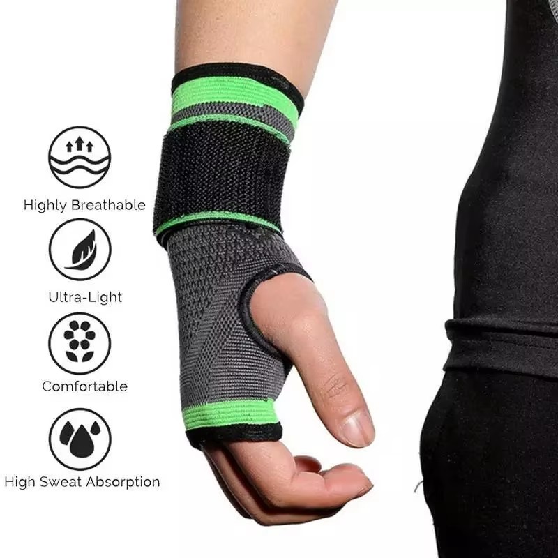 Gym Fitness Gloves Wrist Support Sports Wristband Therapy Protector Fingerless Safety Body Building Entertainment（Attention: The product is sold as a single item, not a pair）