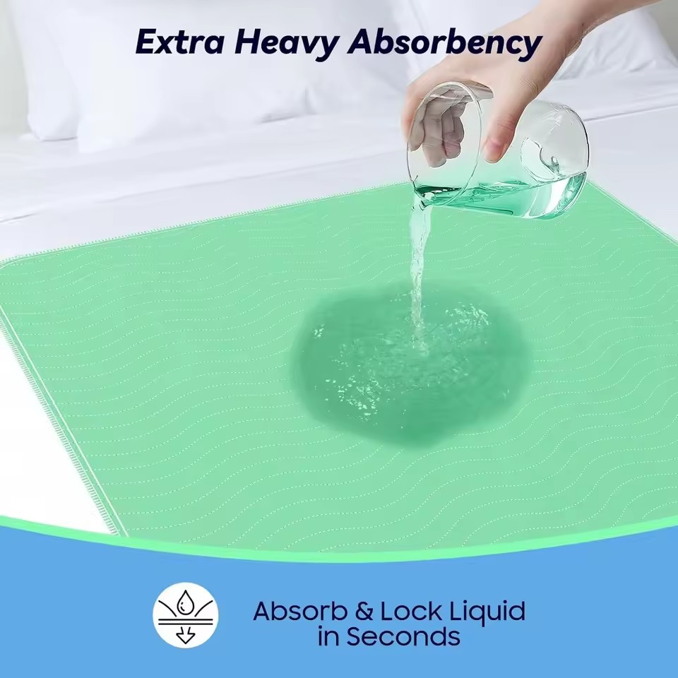 1PCS Washable Underpads Reusable Waterproof Bed Pads Super Absorbent Incontinence Mattress Protector for Adults Kids Pets