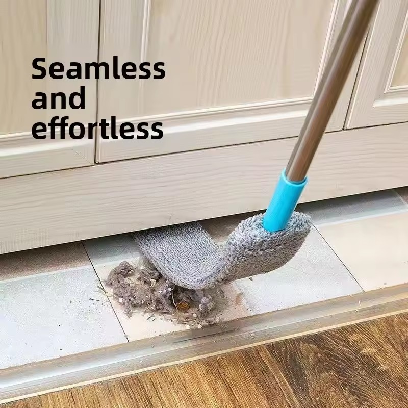 Under-bed dust removal duster for home use, extendable and long-handled dust cleaner, hair-absorbing dust removal cleaning tool