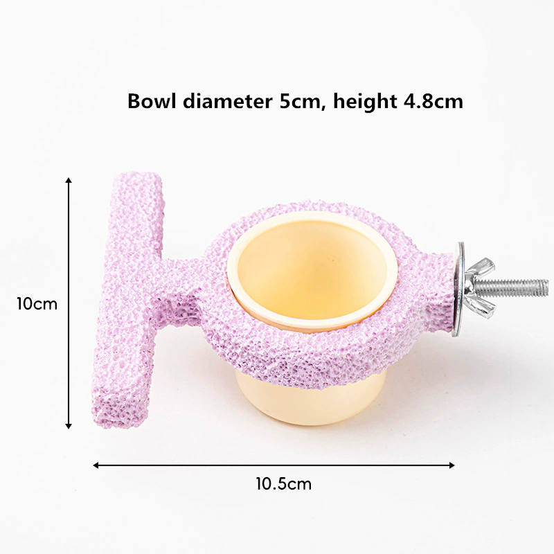 Resin Bird Cage Feeder Non-slip Jumping Platform Paw Grinding Sticks Wear-resistant Parrot Biting Rod Bird Perch Stand for Cage