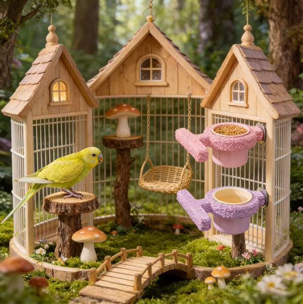 Resin Bird Cage Feeder Non-slip Jumping Platform Paw Grinding Sticks Wear-resistant Parrot Biting Rod Bird Perch Stand for Cage