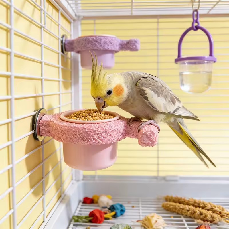 Resin Bird Cage Feeder Non-slip Jumping Platform Paw Grinding Sticks Wear-resistant Parrot Biting Rod Bird Perch Stand for Cage