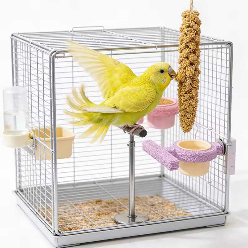 Resin Bird Cage Feeder Non-slip Jumping Platform Paw Grinding Sticks Wear-resistant Parrot Biting Rod Bird Perch Stand for Cage