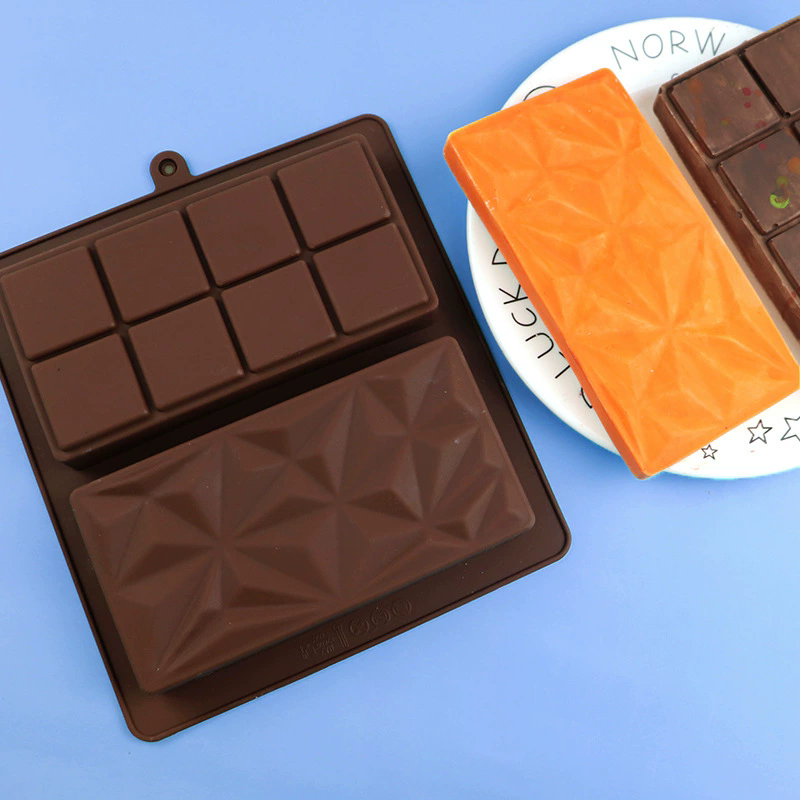 Dubai Chocolate Mold Bars Almond Chocolate Bars Thick Silicone Mold for Filling Bars Professional Candy-Making Tool.