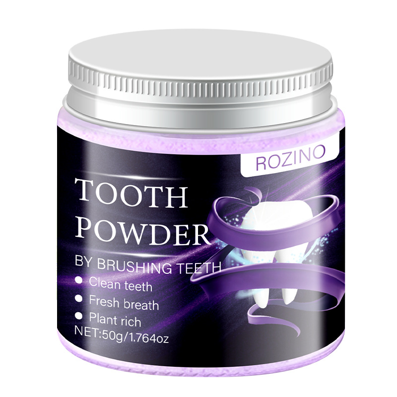 1PC   50g tooth powder, fresh breath, yellowing, smoke stains, yellowing, bad breath, mild gum protection tooth powder toothpaste