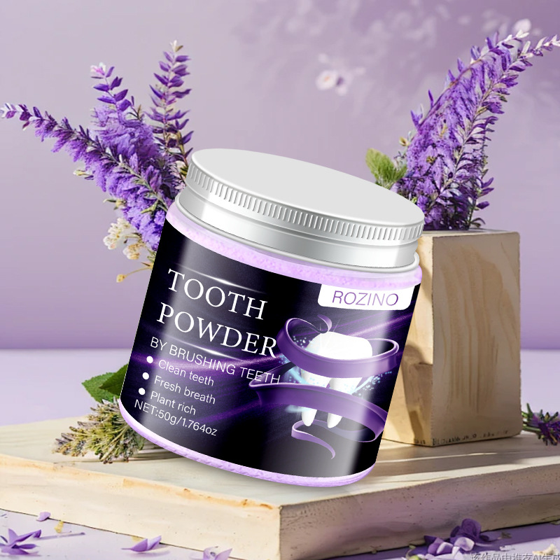1PC   50g tooth powder, fresh breath, yellowing, smoke stains, yellowing, bad breath, mild gum protection tooth powder toothpaste