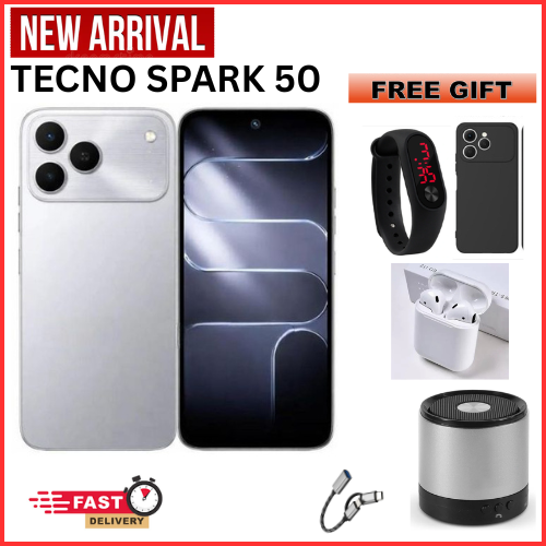 {ANNIVESARY SALES OFFERS}🔥🔥🔥BRAND NEW TECNO SPARK 50 4G 128GB ROM+ 4GB RAM 6.78" SCREEN 120Hz Refresh Rate 6700mAh Battery 50MP CAMERA ANDROID 16