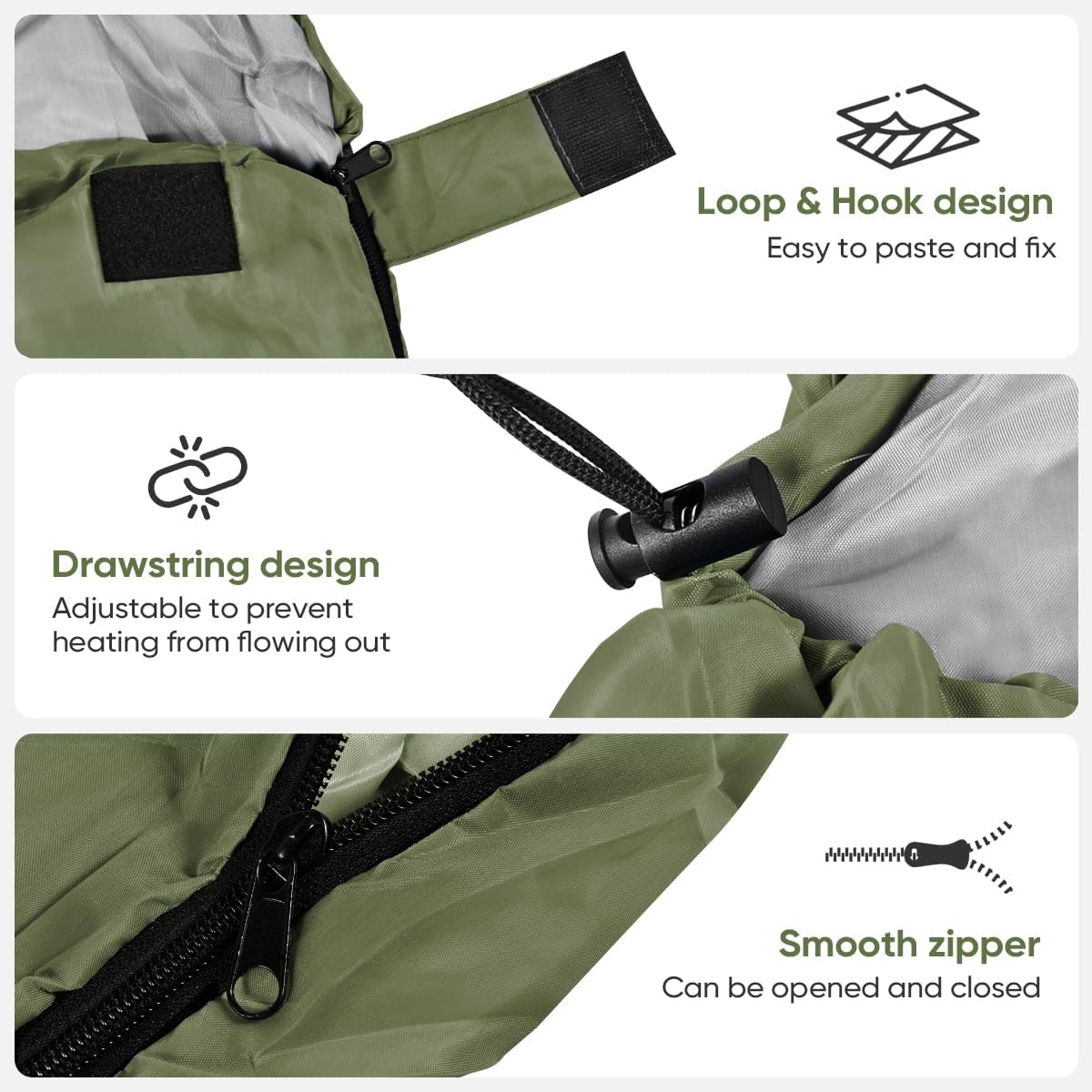 Sleeping Bags Portable Waterproof Camping Sleeping Bag for Adults Kids 4 Seasons Cold Weather or Warm Backpacking Hiking Travel Indoor Outdoor Use