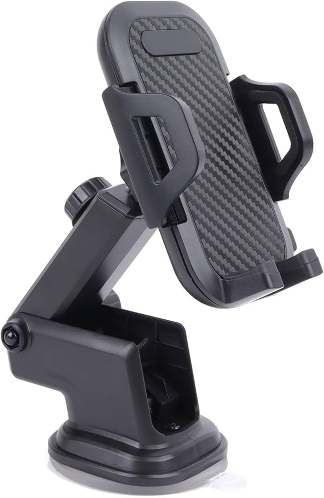 Phone Holders for Your Car with Metal Hook Clip, Air Vent Cell Phone Stand Car Mount, Universal Automobile Cradle for Garmin GPS Fit iPhone Android and All Smartphones, Dark Black