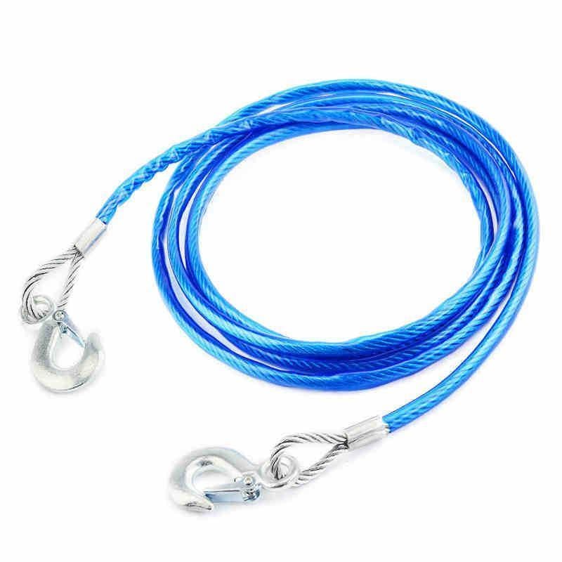 Heavy Duty Car Emergency Towing Rope High Strength Tow Strap With Steel Hooks For Cars SUVs & Trucks