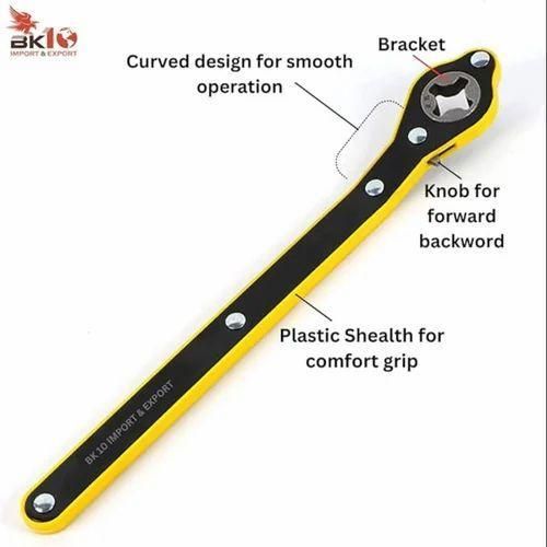360° Swivel Head Car Jack Ratchet Wrench 13.5 Inch Labor-Saving Scissor Jack Handle with Forward & Reverse Switch for Cars, SUVs & Vans