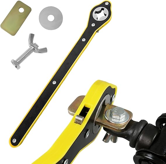 360° Swivel Head Car Jack Ratchet Wrench 13.5 Inch Labor-Saving Scissor Jack Handle with Forward & Reverse Switch for Cars, SUVs & Vans