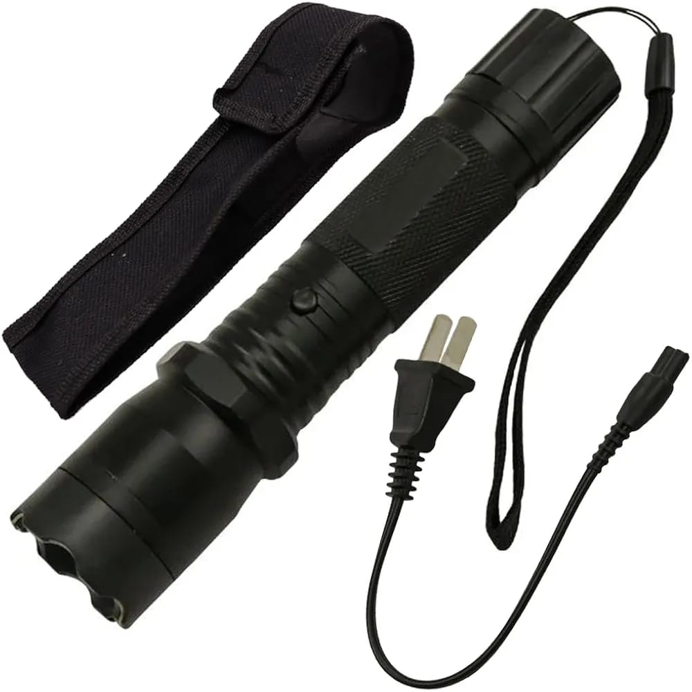 1101 Type LED Flashlight Portable Adjustable Focus Torch with Wrist Strap Durable Metal Body for Camping Travel Home Car & Emergency Use