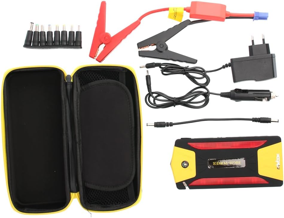 12V Car Jump Starter with Air Compressor 8800mAh Emergency Power Supply 600A Peak Battery Booster Power Bank LED Light & Safety Kit