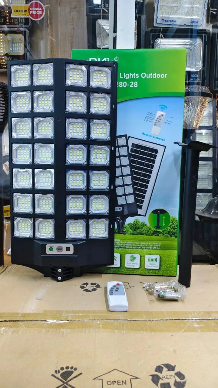 Ultra-bright LED panels🎇600W-48 Solar Street Light – All-in-One LED With Remote & Motion Sensor, IP65 Waterproof🦋high-efficiency solar panel, this light is ideal for streets, gardens, or compounds.