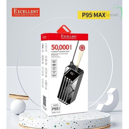 excellent P95 power bank, 50000 mAh power bank Kenya, big power bank 50000 mAh, high capacity powerbank Kenya, fast charging power bank Kenya, heavy duty power bank, long lasting power bank Kenya,