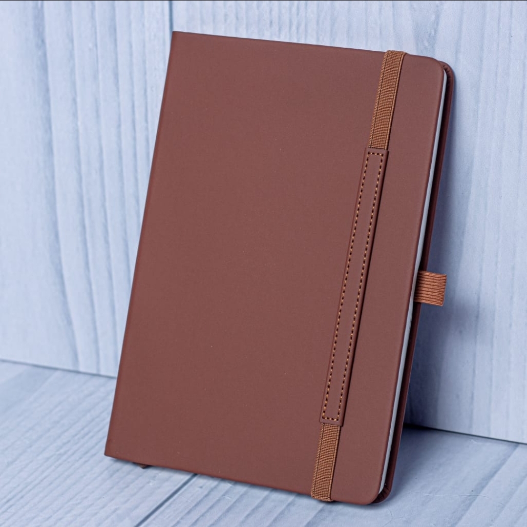 Premium A5 Hard Cover Band Notebook Journal with Free Pen – Executive Business Diary, Office Meeting Notebook, School Writing Book, Planner & Organizer for Students and Professionals