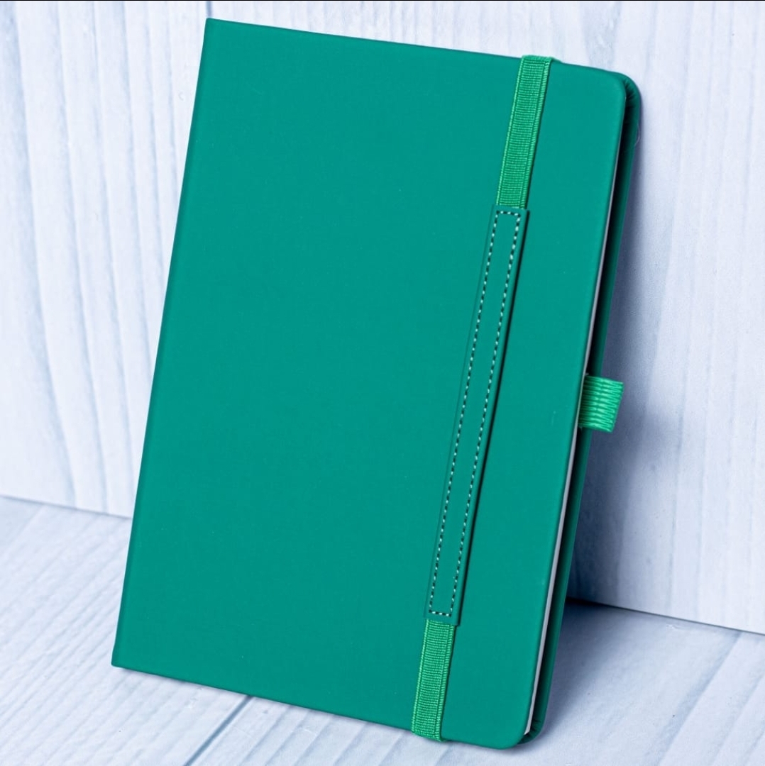 Premium A5 Hard Cover Band Notebook Journal with Free Pen – Executive Business Diary, Office Meeting Notebook, School Writing Book, Planner & Organizer for Students and Professionals