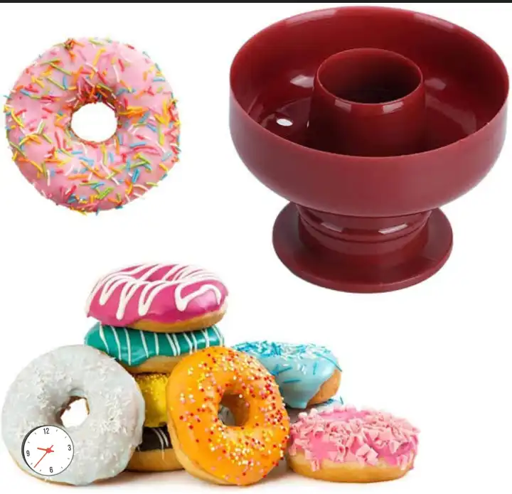 Manual Donut Cutter & Mold – Plastic Doughnut Maker with Center Hole, Reusable Pastry & Baking Tool