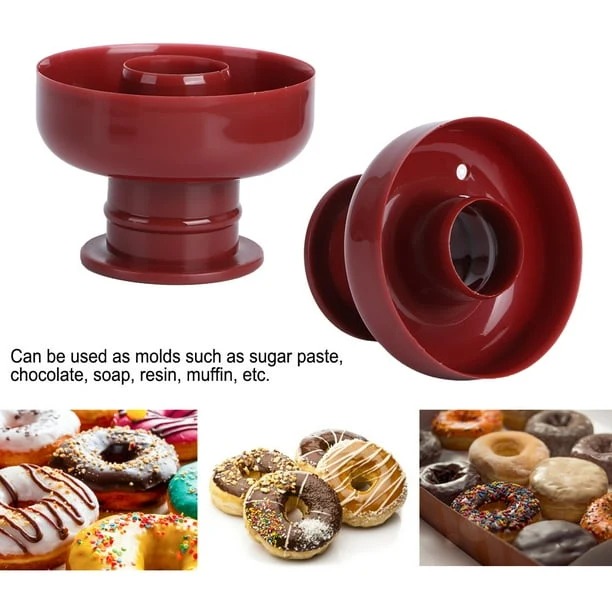 Manual Donut Cutter & Mold – Plastic Doughnut Maker with Center Hole, Reusable Pastry & Baking Tool