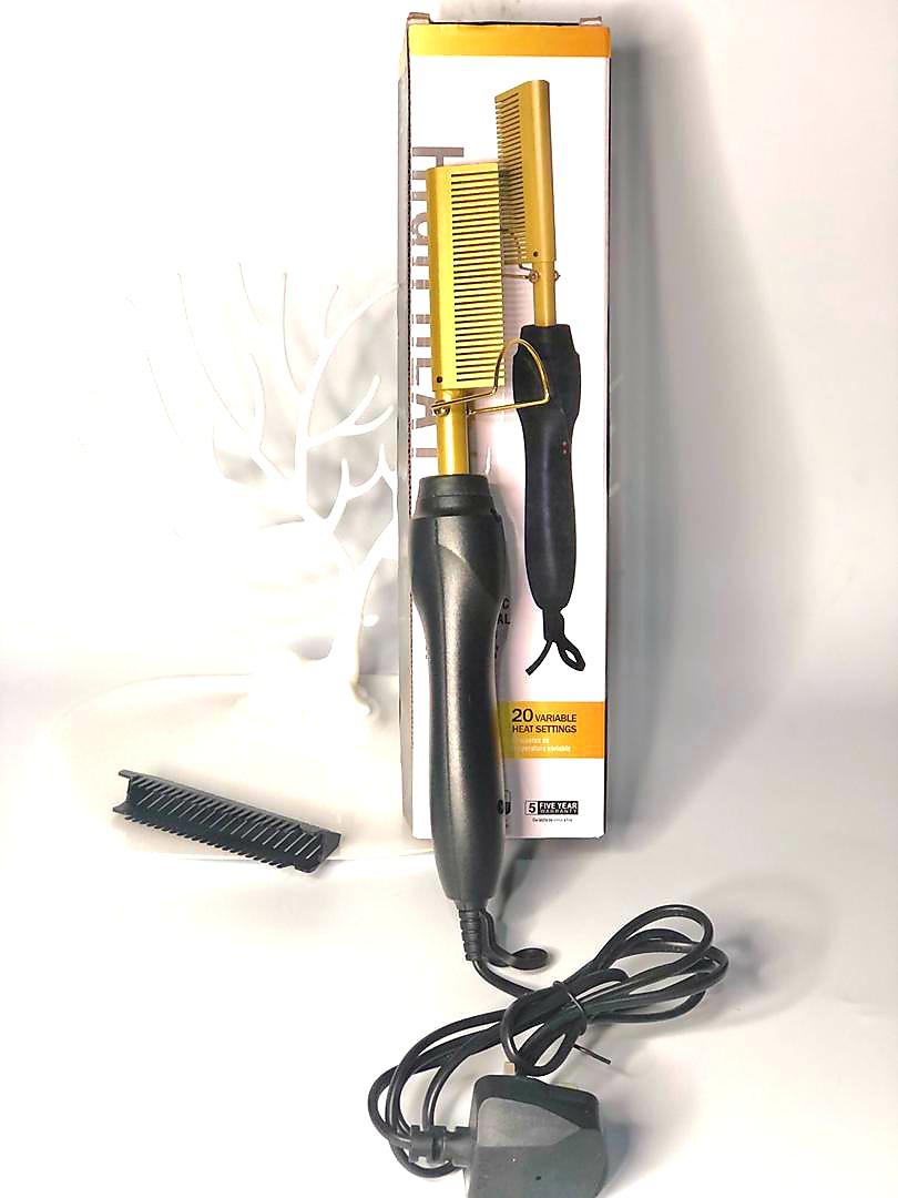 professional electric hot comb, a versatile styling tool used for straightening and smoothing hair.