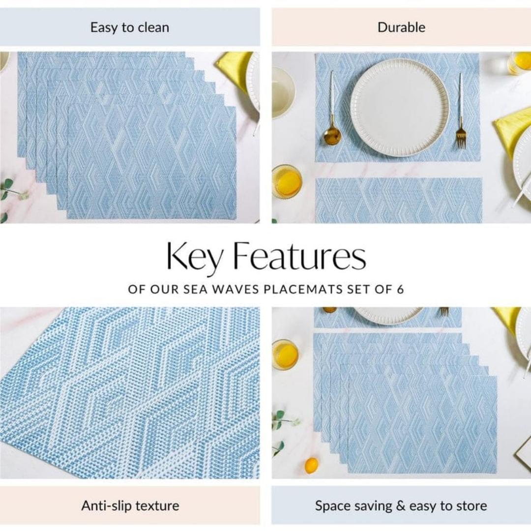 6pcs pvc  table mats