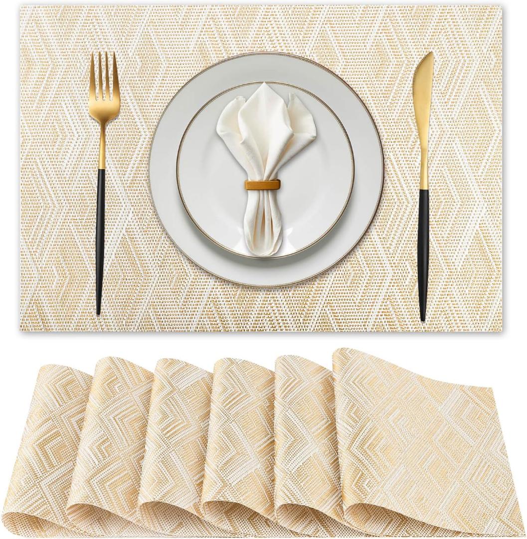 6pcs pvc  table mats