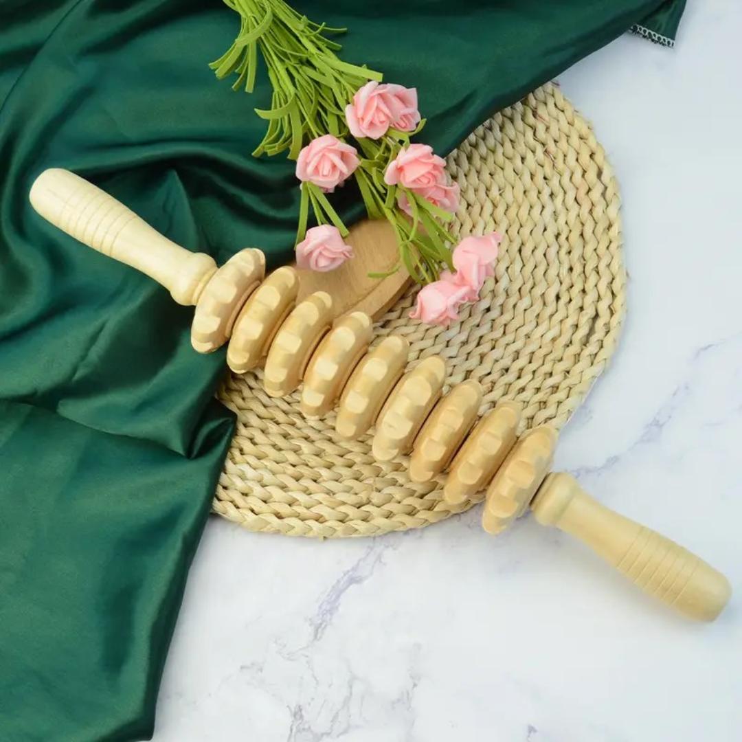 Wood Massage Roller Stick Lymphatic Drainage Wood Therapy Massage Tool Maderoterapia Colombiana Anti Cellulite Massage