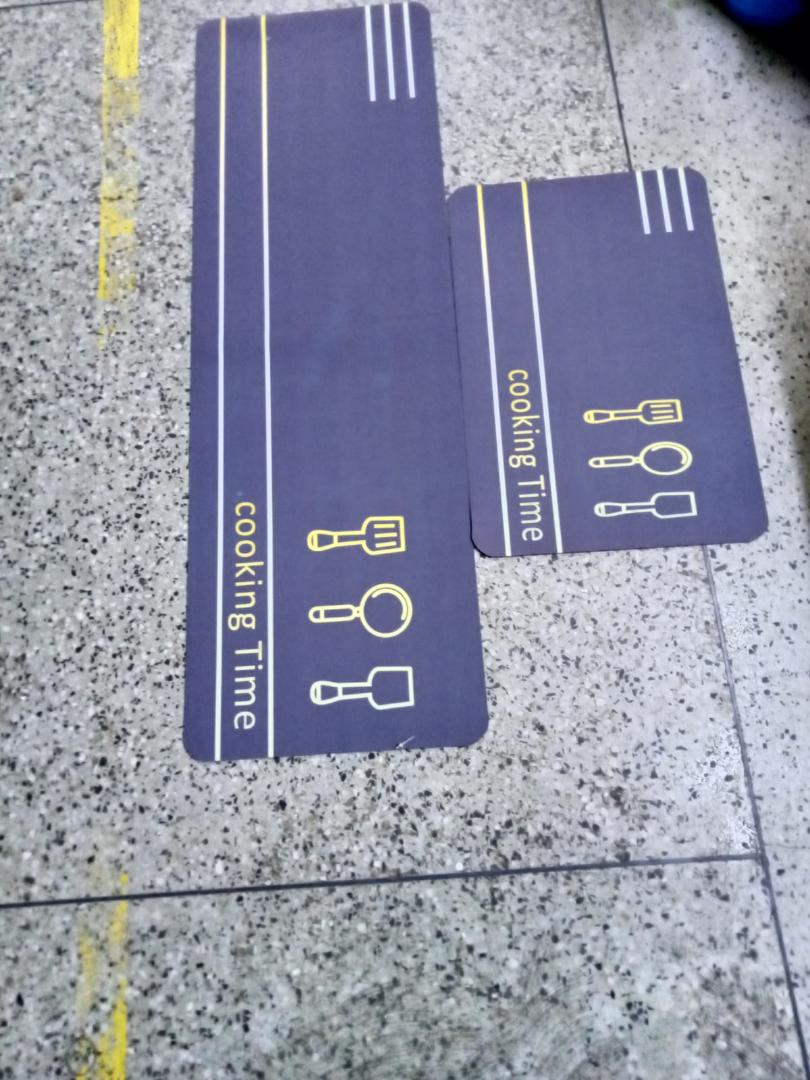 2pcs kitchen mats with rubber super non-slip underside