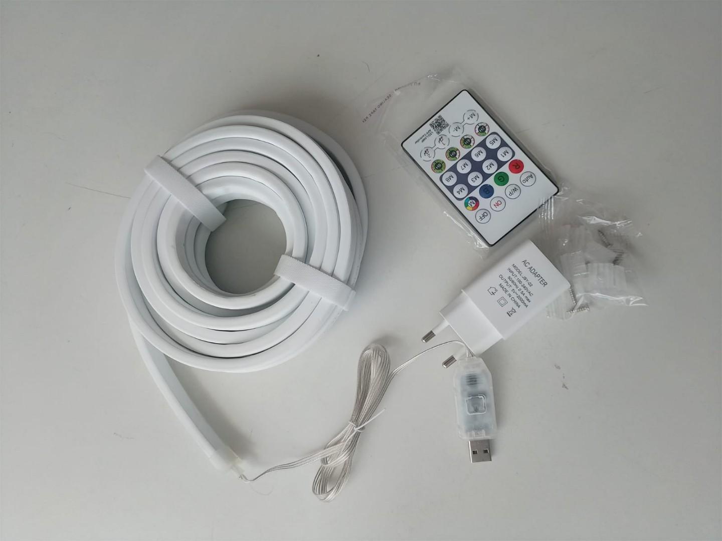 LED Neon Rope Light with Remote Control, waterproof Smart Color Changing DIY Mode Super bright Neon Flexible Strip Lights for Bedroom Indoors Outdoors Decor