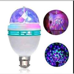 2pcs 5W LED rotating disco bulb features automatic rotation and vibrant, color-changing effects to create stage lighting