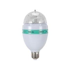 2pcs 5W LED rotating disco bulb features automatic rotation and vibrant, color-changing effects to create stage lighting
