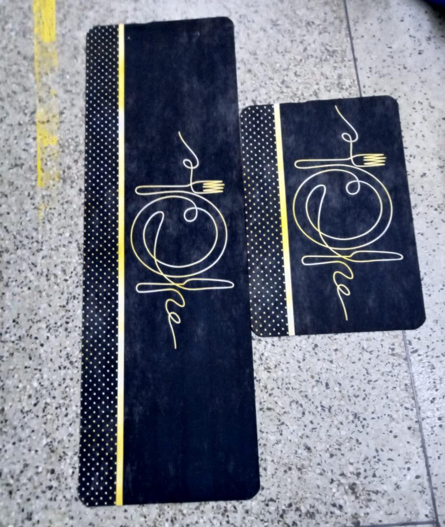 2pcs kitchen mats with rubber super non-slip underside