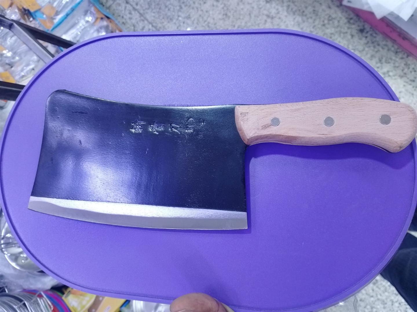Heavy-duty stainless steel butcher's meat cleaver knife