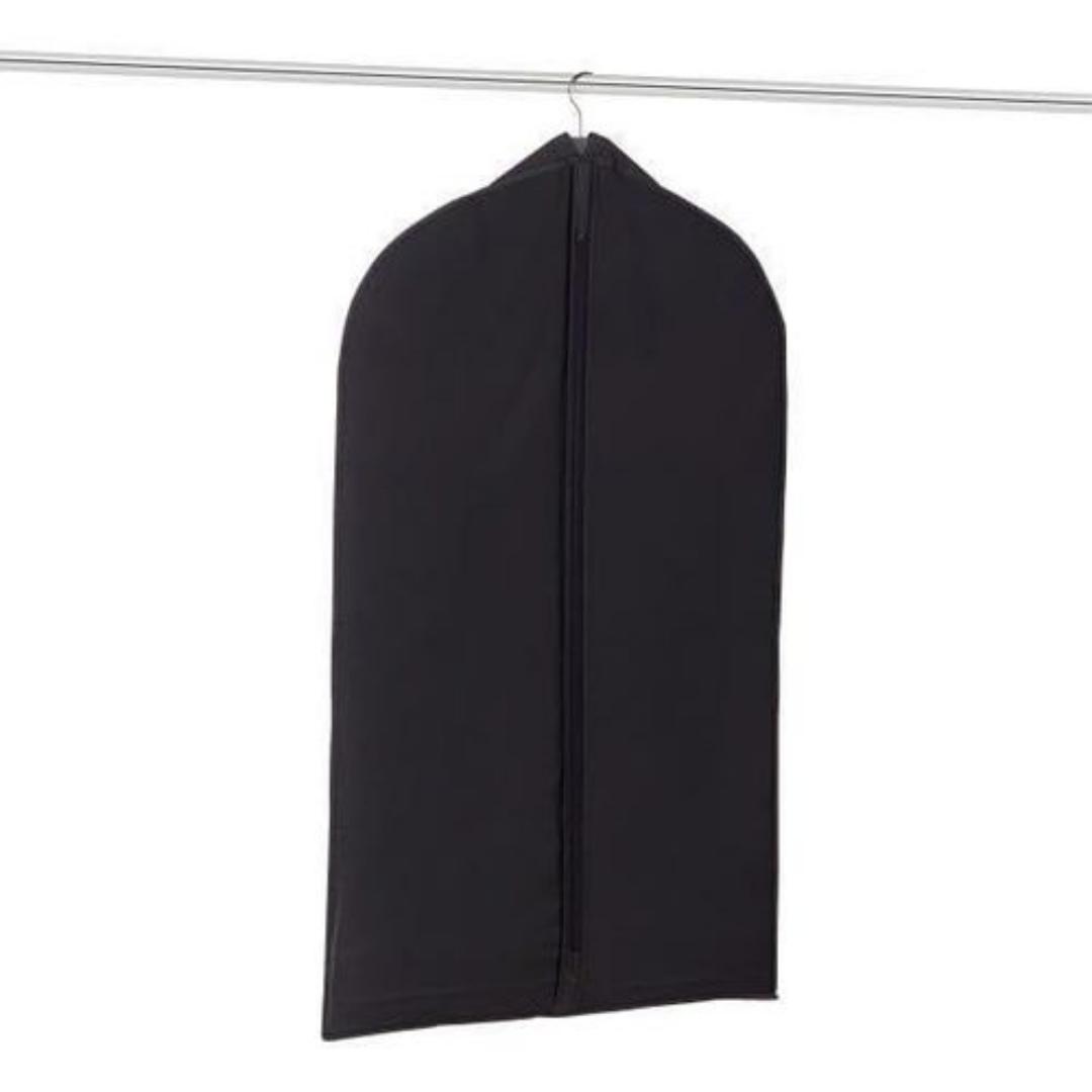 2Pcs Black Suit Bag for Man, Dust Cover, Suit Carrier,Storage Bag, Suit Cover,for Suits, Coats, Tuxedo Reusable Full Zipper Garment Bag Perfect for Travel or Home