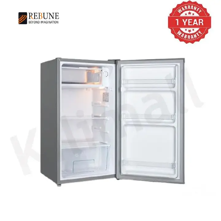 REBUNE RE-BC-90S 90L Single Door Refrigerator ❄️ | Compact & Energy-Saving ⚡ | Sleek Silver Design 🖤 | Ample Storage 🍎🥤 | Perfect for Home, Office & Hostel 🏡