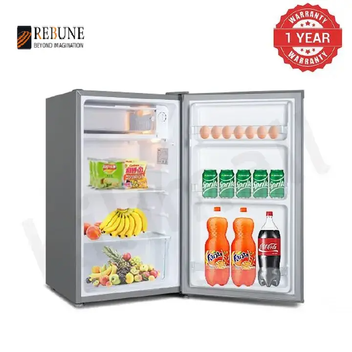 REBUNE RE-BC-90S 90L Single Door Refrigerator ❄️ | Compact & Energy-Saving ⚡ | Sleek Silver Design 🖤 | Ample Storage 🍎🥤 | Perfect for Home, Office & Hostel 🏡