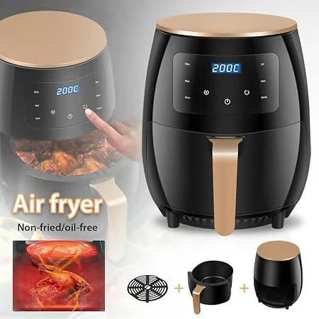 🔥🍟 5L NUNIX Air Fryer  New Model AF-05GL – Healthy Oil-Free Cooking with Transparent Glass Window, Digital Control & Rapid Hot Air Tech | Stylish, Compact & Perfect for Crispy Meals 🍗✨