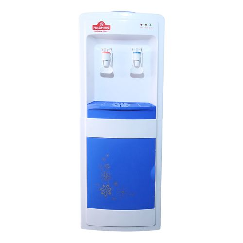 RASHNIK Water Dispenser Hot and Normal Standing  2 Taps Dispenser RN-2451 with Storage Cabinet. Top Load Design with  Warranty{HOT}, White