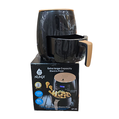 🔥🍟 5L NUNIX Air Fryer  New Model AF-05GL – Healthy Oil-Free Cooking with Transparent Glass Window, Digital Control & Rapid Hot Air Tech | Stylish, Compact & Perfect for Crispy Meals 🍗✨