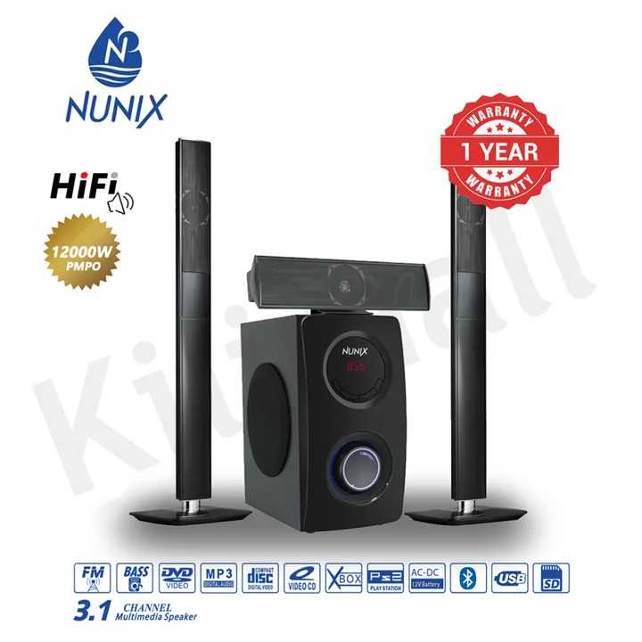 Nunix NU-M7 3.1CH Home Theatre System 🔊🎶 – Bluetooth Multimedia Subwoofer Speaker with Deep Bass, Clear Sound & Stylish Design for Home Entertainment