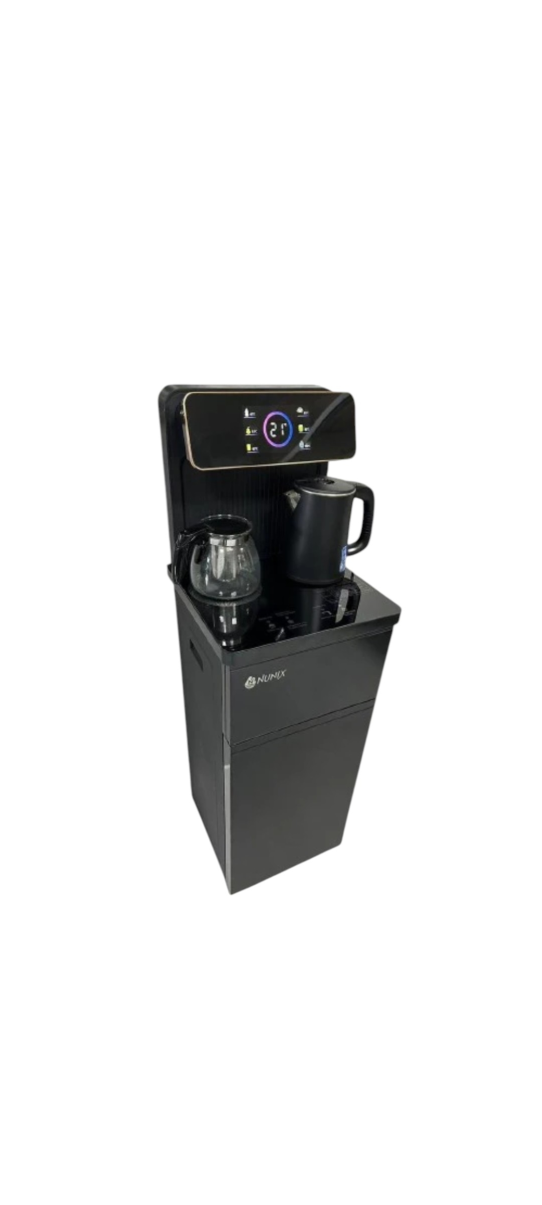 {PROMOTION} Nunix A2C Bottom Load Water Dispenser Hot & Cold with Coffee Maker & LED Panel. Comes With  FREE 6-Piece White Tea Mugs | Stylish, Durable, 1-Year Warranty