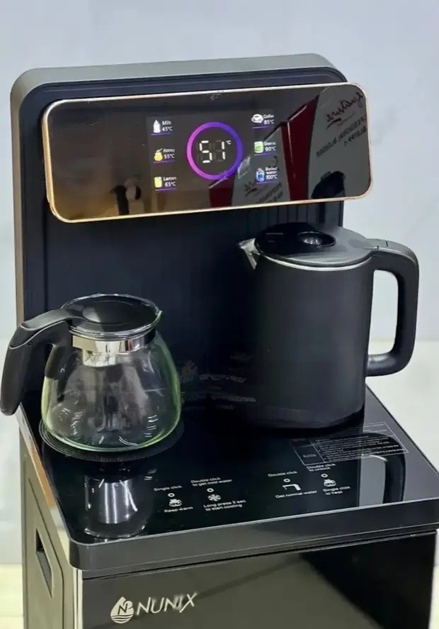 {PROMOTION} Nunix A2C Bottom Load Water Dispenser Hot & Cold with Coffee Maker & LED Panel. Comes With  FREE 6-Piece White Tea Mugs | Stylish, Durable, 1-Year Warranty