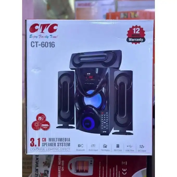🔊 {PROMOTION} CTC CT-6016 3.1 Multimedia Speaker System – Powerful Sound, Deep Bass & Clear Audio for TV, Movies, Music and Home Entertainment 🎶
