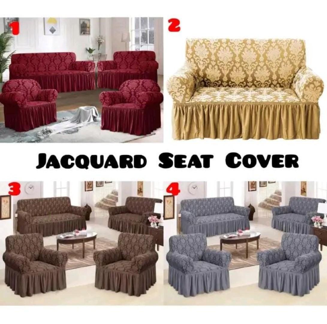 Jacquard Seat/Sofa Covers.  7 Seater(3.2.1.1), 5 Seater(3.2), 5 Seater(3.1.1),  3 Seater,  2 Seater, 1 Seater.