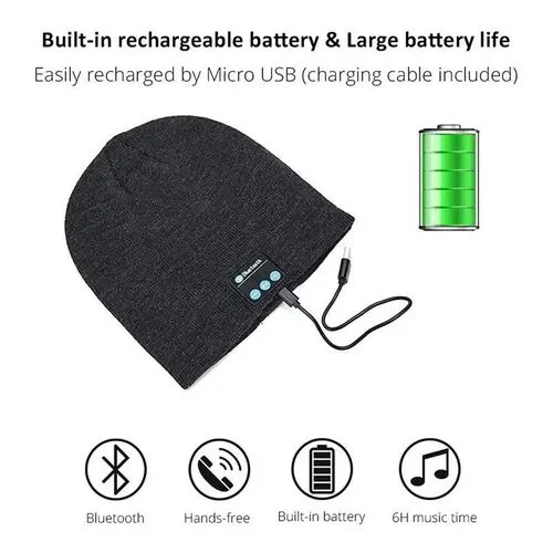 Bluetooth unisex Beanie Hats, Hand Free Wireless Headphone, led headlamp, 22hrs playtime, strong bas and clear calls, washable bluetooth hat. fast charge